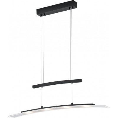 Lámpara colgante Reality 4W Forma Alargada 150×80 cm. Salón, comedor y vestíbulo. Estilo moderno. Metal y Vidrio. Color negro