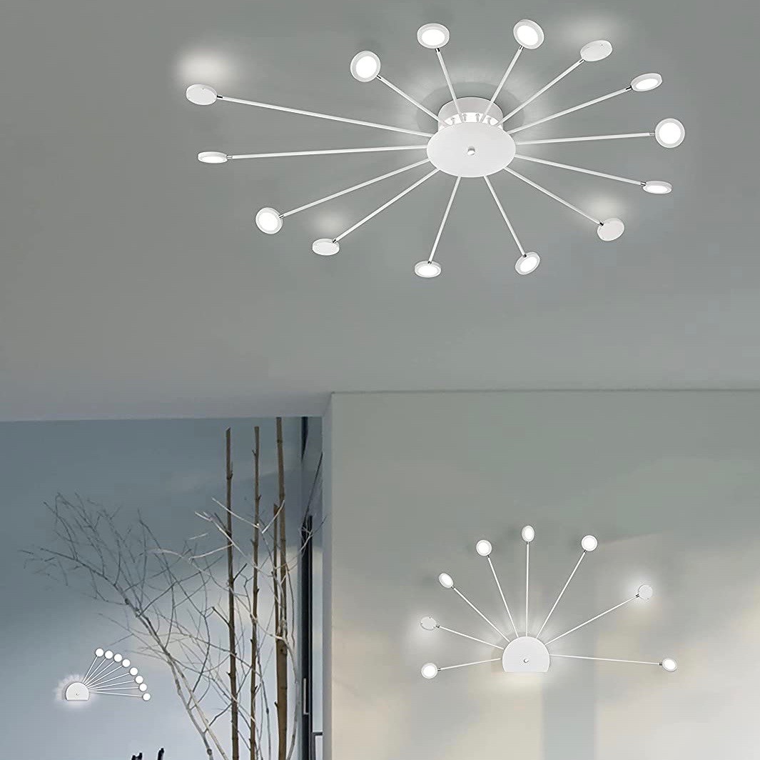 277,95 € Envio grátis | Luz de parede interna Trio 3W 104×61 cm. 8 pontos de luz Metais. Cor branco