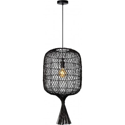 306,95 € Free Shipping | Hanging lamp 40W Cylindrical Shape Ø 40 cm. Dining room, bedroom and lobby. Modern Style. Metal casting and Polycarbonate. Black Color