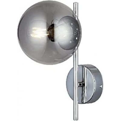 Настенный светильник для дома 40W Сферический Форма 31×24 cm. Столовая, спальная комната и лобби. Кристалл, Металл и Стекло. Покрытый хром Цвет