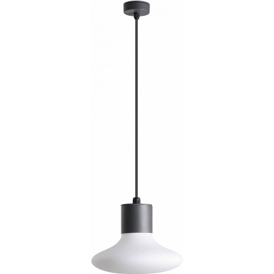 Lampe à suspension 15W Façonner Ronde 26 cm. Salle, chambre et hall. Style moderne. Aluminium. Couleur gris