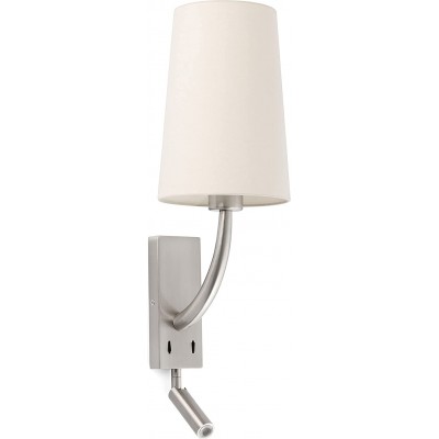 Настенный светильник для дома 15W Цилиндрический Форма 37×15 cm. Вспомогательная светодиодная лампа для чтения Спальная комната. Классический Стиль. Стали. Бежевый Цвет