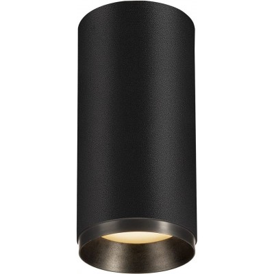 Faretto da interno 20W Forma Cilindrica 9×9 cm. LED regolabile in posizione Soggiorno, sala da pranzo e camera da letto. Stile moderno. Policarbonato. Colore nero