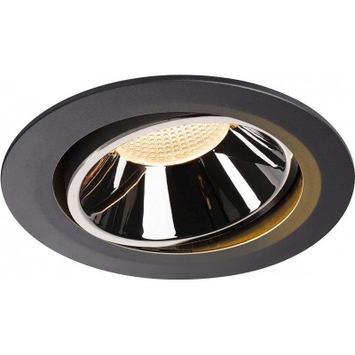 237,95 € Free Shipping | Recessed lighting 37W Round Shape 19×19 cm. Adjustable LED Living room, bedroom and lobby. Modern Style. Polycarbonate. Black Color