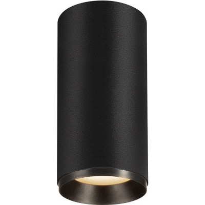 Faretto da interno 28W Forma Cilindrica 10×10 cm. LED Soggiorno, sala da pranzo e camera da letto. Stile moderno. Policarbonato. Colore nero