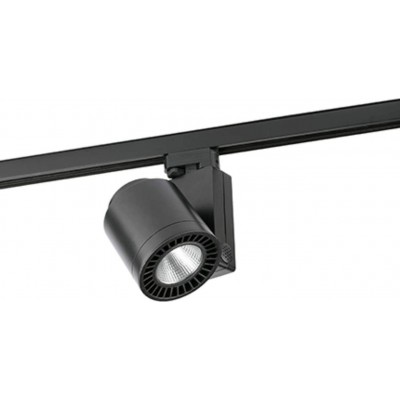 216,95 € Envío gratis | Foco para interior 18W 4000K Luz neutra. 27×19 cm. LED Orientable. Sistema de carril-riel Aluminio. Color negro