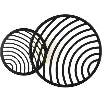 Indoor wall light 30W 56×40 cm. Aluminum and metal casting. Black Color