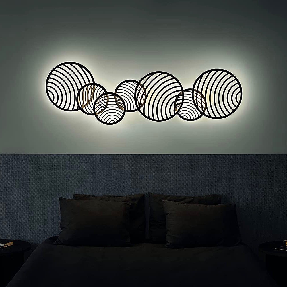 284,95 € Kostenloser Versand | Innenwandleuchte 30W 56×40 cm. Aluminium und metall. Schwarz Farbe