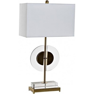Tischlampe Rechteckige Gestalten 81×41 cm. Esszimmer, schlafzimmer und empfangshalle. Acryl, Kristall und Glas. Weiß Farbe