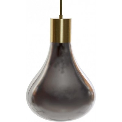 Lámpara colgante Forma Esférica 160×40 cm. Salón, comedor y vestíbulo. Cristal y Metal. Color negro