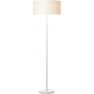 Lámpara de pie 40W Forma Cilíndrica 165 cm. Comedor, dormitorio y vestíbulo. Metal. Color blanco
