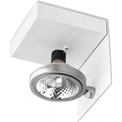 Luz de parede interna 75W 22×22 cm. Metais. Cor branco