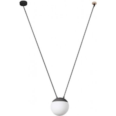 Lampe à suspension Façonner Sphérique 19×19 cm. Salle, salle à manger et chambre. Style moderne. Aluminium. Couleur gris
