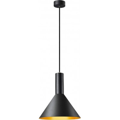 Lampada a sospensione 23W Forma Conica 35×29 cm. LED Soggiorno, sala da pranzo e atrio. Stile moderno. Alluminio. Colore nero