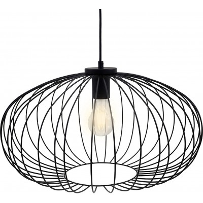 Hanging lamp 60W Spherical Shape 120×50 cm. Living room and dining room. Retro Style. Steel. Black Color