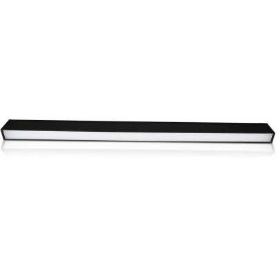 89,95 € Free Shipping | Ceiling lamp 30W Rectangular Shape 97×6 cm. Dining room, bedroom and lobby. PMMA. Black Color