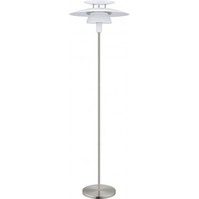 Lámpara de pie Eglo Forma Redonda 145×43 cm. Salón, dormitorio y vestíbulo. Estilo moderno. Acero. Color blanco