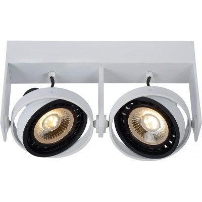 245,95 € Envoi gratuit | Projecteur d'intérieur 24W 32×16 cm. 2 points lumineux réglables Aluminium. Couleur blanc