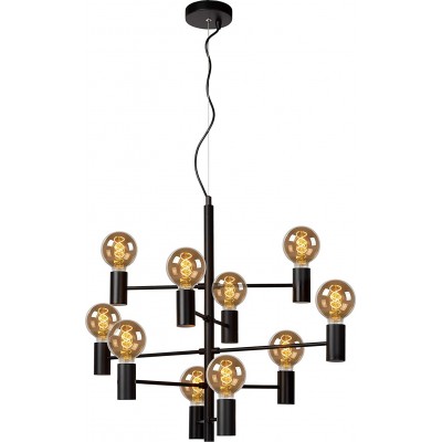 239,95 € Spedizione Gratuita | Lampadario 60W 190×75 cm. 10 faretti Metallo. Colore nero