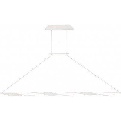 Подвесной светильник 33W Удлиненный Форма 200×120 cm. Регулируемая высота Столовая, спальная комната и лобби. Современный Стиль. Алюминий. Белый Цвет