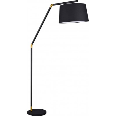 Lampada da pavimento Trio 60W Forma Cilindrica 175×105 cm. Soggiorno, sala da pranzo e atrio. Metallo. Colore nero