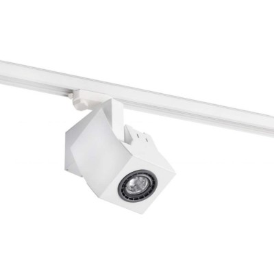 Indoor spotlight Cubic Shape 21×12 cm. Adjustable LED. rail-rail system Living room, bedroom and lobby. White Color