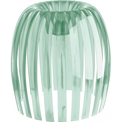 Tela da lâmpada Forma Cilíndrica 48×44 cm. Tela da lâmpada Sala de estar, sala de jantar e quarto. Estilo moderno. PMMA. Cor verde