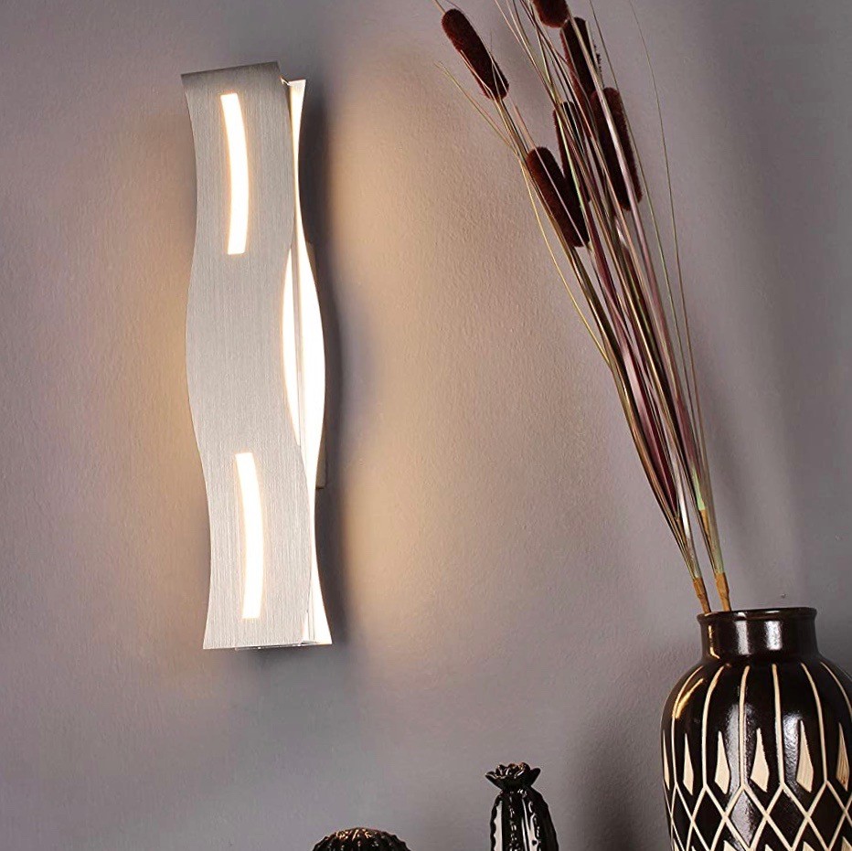 162,95 € Envío gratis | Aplique de pared interior 12W 56×44 cm. LED Metal. Color gris