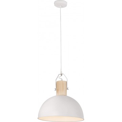 Lampe à suspension 15W Façonner Sphérique 170×42 cm. LED Salle, chambre et hall. Style moderne et frais. Métal et Bois. Couleur blanc