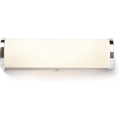 105,95 € Free Shipping | Indoor wall light 60W 2700K Very warm light. Cylindrical Shape 29×9 cm. LED Living room, dining room and lobby. Metal casting and Glass. Plated chrome Color
