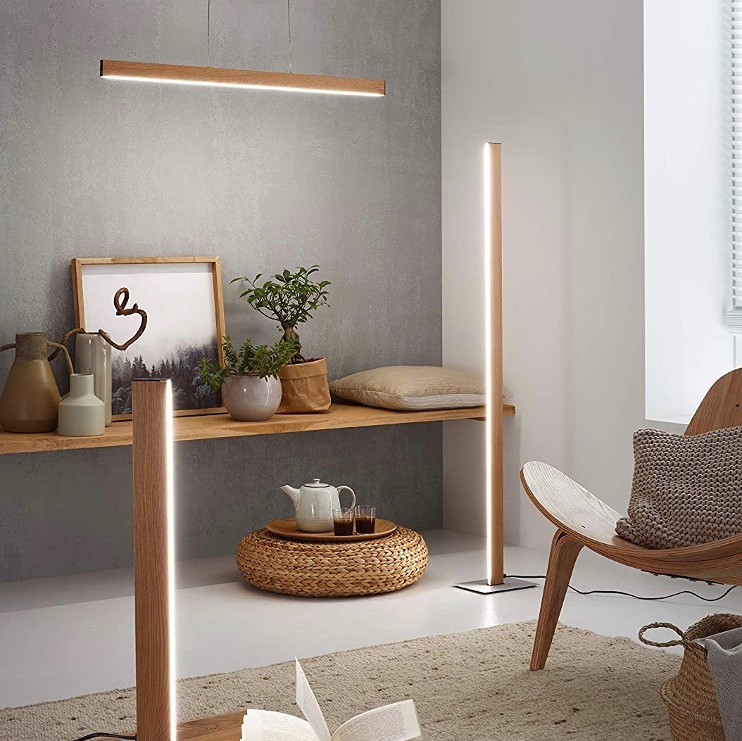 127,95 € Envoi gratuit | Lampadaire 13W 53×15 cm. Aluminium et métal. Couleur marron