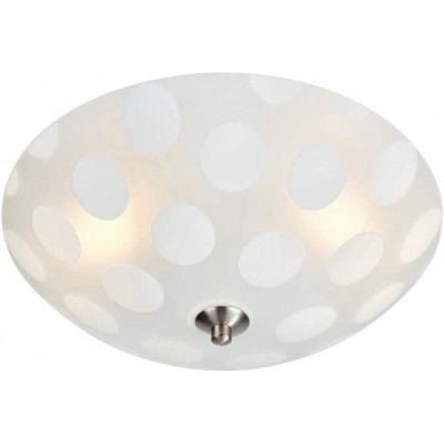 96,95 € Free Shipping | Indoor ceiling light 40W Round Shape 35×35 cm. Living room, dining room and bedroom. Design Style. Steel and Crystal. White Color