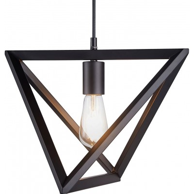 Lampe à suspension 7W Façonner Triangulaire 198×37 cm. LED Salle, chambre et hall. Style moderne. Métal. Couleur noir