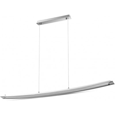ハンギングランプ 18W 細長い 形状 98×80 cm. リビングルーム, ダイニングルーム そして ロビー. モダン スタイル. ステンレス鋼 そして ガラス. グレー カラー