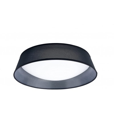 209,95 € Free Shipping | Indoor ceiling light Round Shape Ø 59 cm. Living room, dining room and bedroom. Nordic Style. Steel, Acrylic and Textile. Black Color
