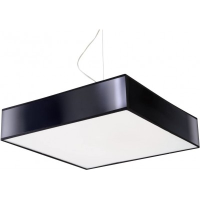 Lampada a sospensione 60W Forma Quadrata 80×45 cm. LED Soggiorno, camera da letto e atrio. Stile moderno. Policarbonato. Colore nero