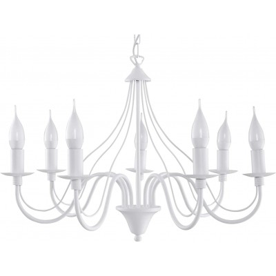 154,95 € Free Shipping | Chandelier 40W 80×60 cm. Dining room, bedroom and lobby. Classic Style. Steel. White Color