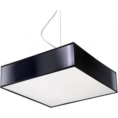 Lampada a sospensione 60W Forma Quadrata 85×35 cm. LED Soggiorno, camera da letto e atrio. Stile moderno. Policarbonato. Colore nero