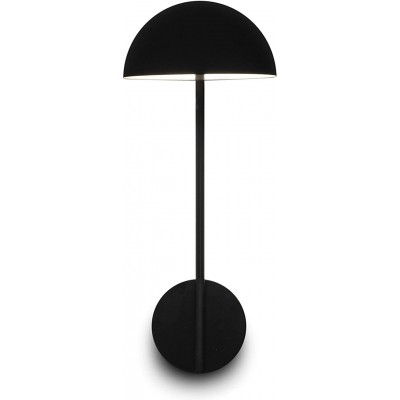 Luz de parede interna 6W 41×18 cm. Metais. Cor preto