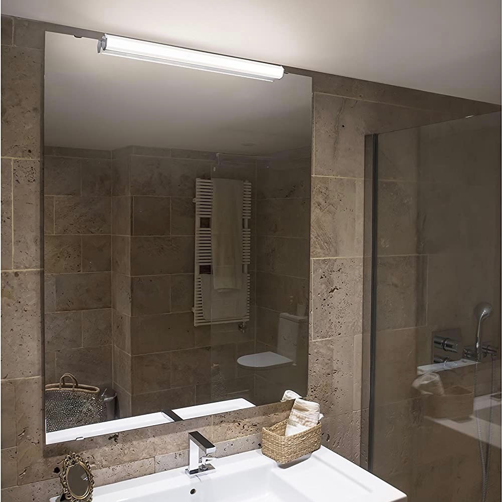 152,95 € Kostenloser Versand | Möbelbeleuchtung 12W 4000K Neutrales Licht. 90×40 cm. Aluminium. Überzogenes chrom Farbe