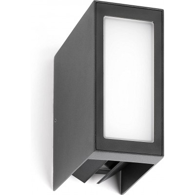 室内壁灯 9W 长方形 形状 17×13 cm. 两路LED光输出 客厅, 卧室 和 大堂设施. 现代的 风格. 铝. 黑色的 颜色