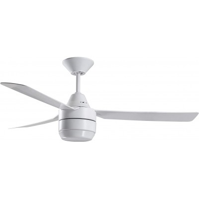 188,95 € Kostenloser Versand | Deckenventilator mit Licht 45W Ø 122 cm. 3 Flügelblätter. Integrierte LED-Beleuchtung. Fernbedienung Pmma und metall. Weiß Farbe