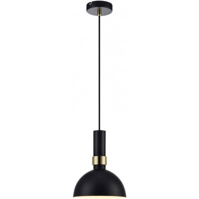 Hanging lamp 60W Spherical Shape 24×19 cm. Living room, dining room and bedroom. Design Style. Metal casting. Black Color