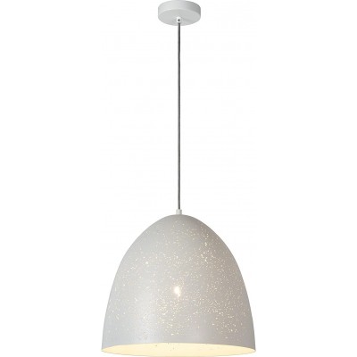 Lámpara colgante 60W Forma Esférica Ø 40 cm. Salón, comedor y dormitorio. Estilo moderno. Metal. Color blanco