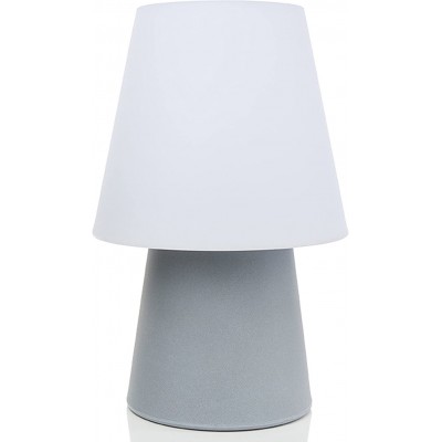 222,95 € Free Shipping | Table lamp 6W Conical Shape 60×39 cm. Remote control Kitchen, bedroom and terrace. Modern Style. Polyethylene. Gray Color