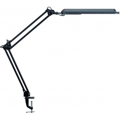 Lámpara de escritorio 9W Forma Alargada 43×20 cm. Sujeción a mesa con prensilla Salón, comedor y vestíbulo. Color negro