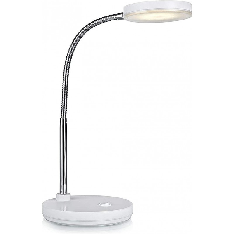 104,95 € Free Shipping | Desk lamp 5W Round Shape Dining room, bedroom and lobby. Modern Style. Metal casting. Silver Color