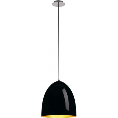 Lampada a sospensione 60W Forma Sferica 40×38 cm. LED Soggiorno, sala da pranzo e camera da letto. Stile moderno e freddo. Acciaio e Alluminio. Colore nero