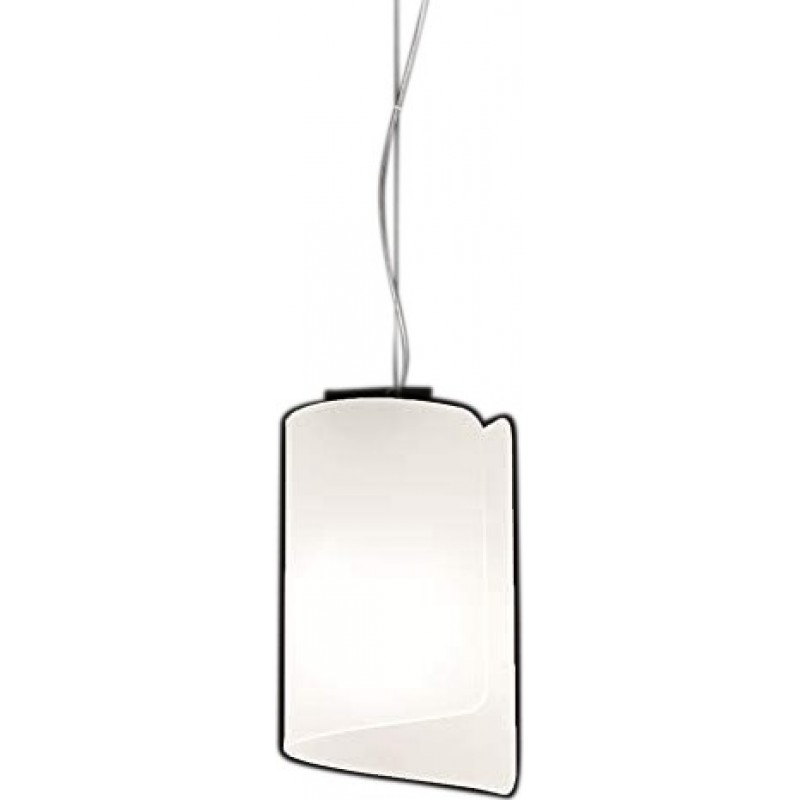 174,95 € Free Shipping | Hanging lamp 70W Cylindrical Shape 36×36 cm. Living room, dining room and bedroom. Modern Style. Metal casting, Paper and Glass. White Color