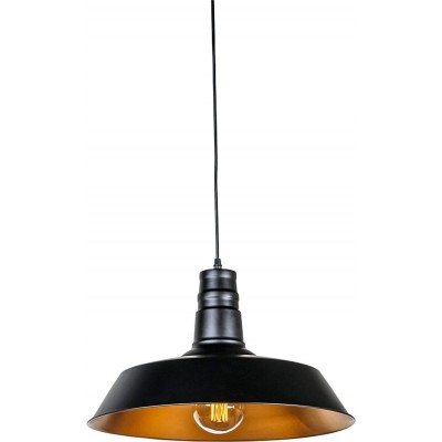 Lampe à suspension 40W Façonner Ronde Ø 36 cm. Salle, salle à manger et hall. Style moderne. PMMA et Métal. Couleur noir